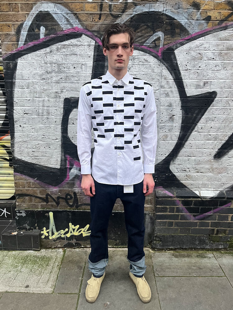 Comme Des Garcons black and white cotton shirt
