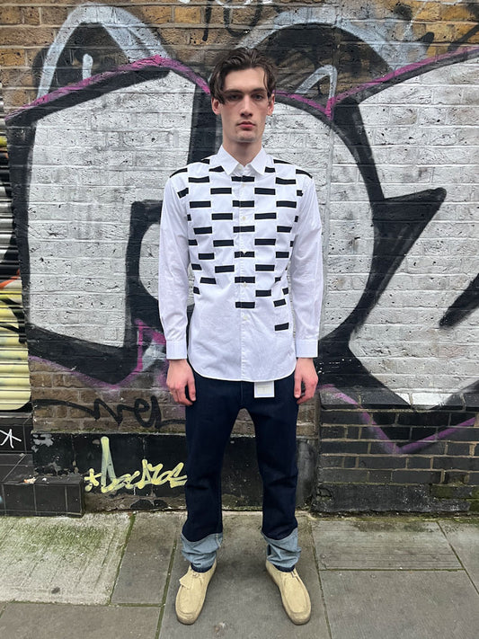 Comme Des Garcons black and white cotton shirt