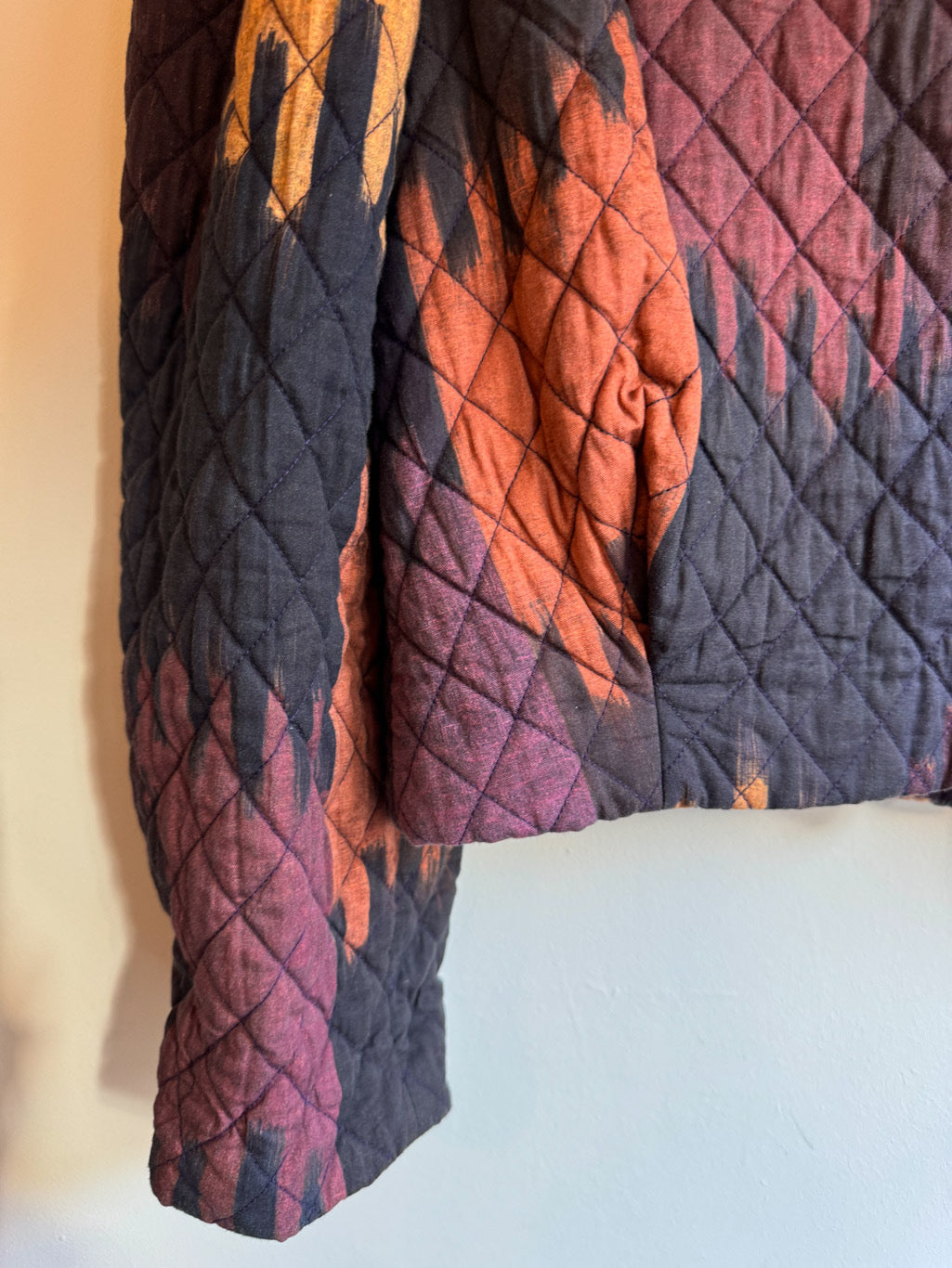 Isabel Marant Qulited Purple Ikat print Jacket.
