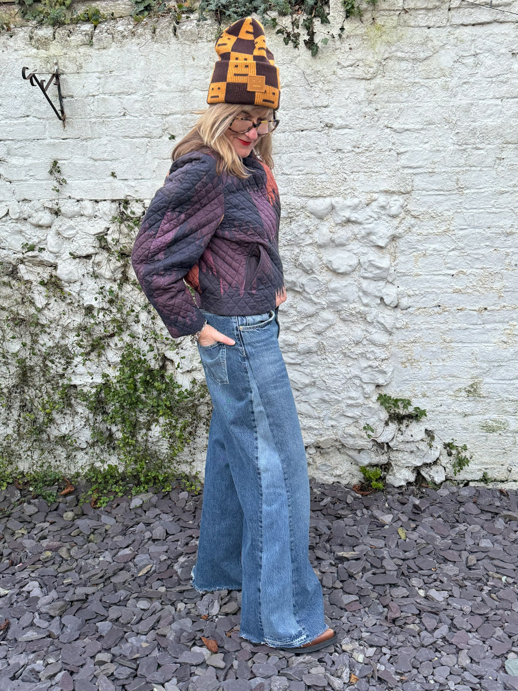 Isabel Marant Qulited Purple Ikat print Jacket.