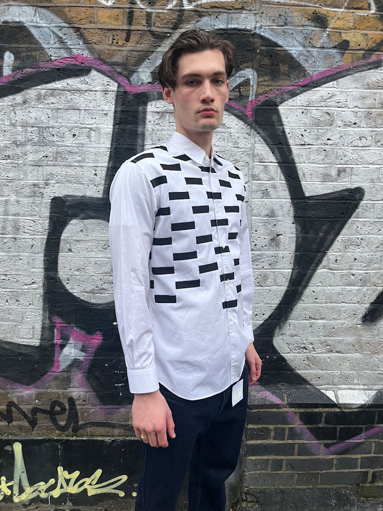 Comme Des Garcons black and white cotton shirt
