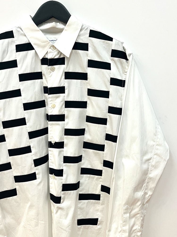 Comme Des Garcons black and white cotton shirt
