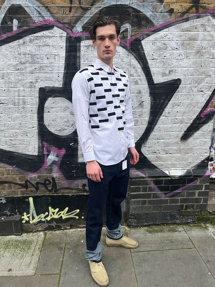 Comme Des Garcons black and white cotton shirt