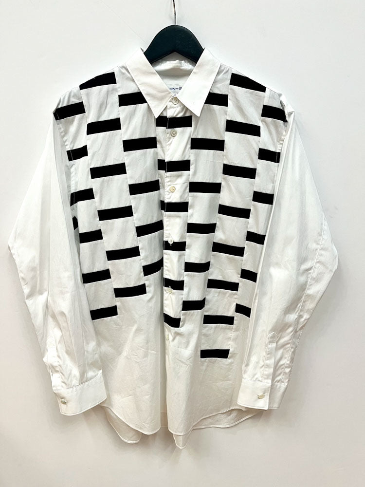 Comme Des Garcons black and white cotton shirt