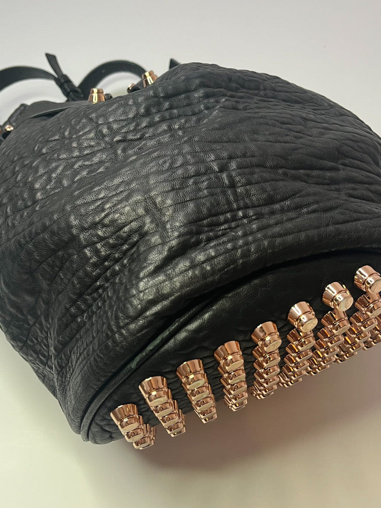 Alexander Wang Black Studded Bucket Bag