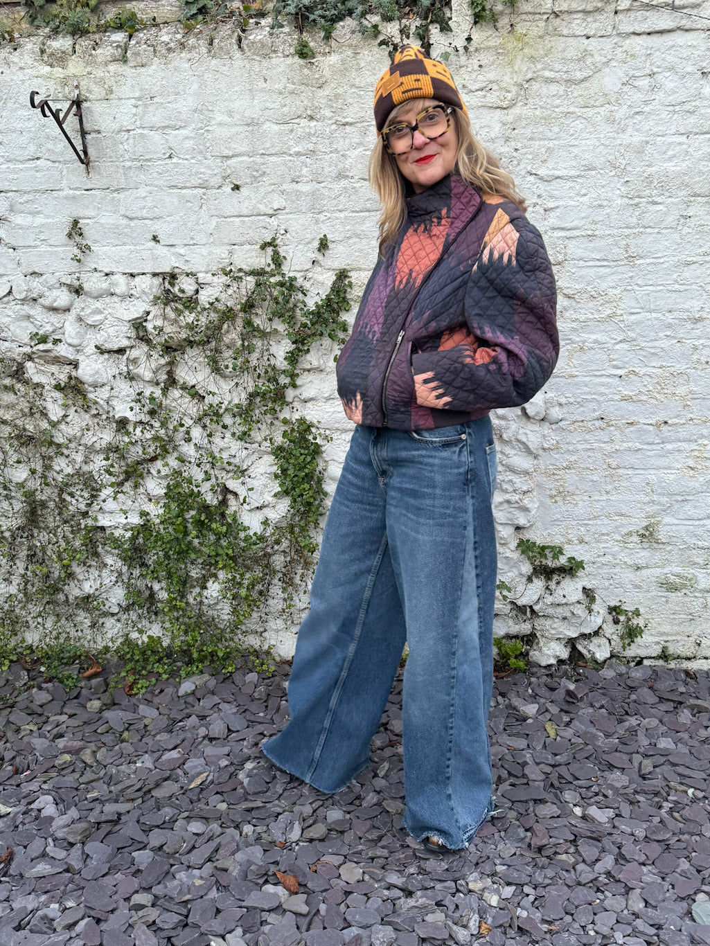 Isabel Marant Qulited Purple Ikat print Jacket.