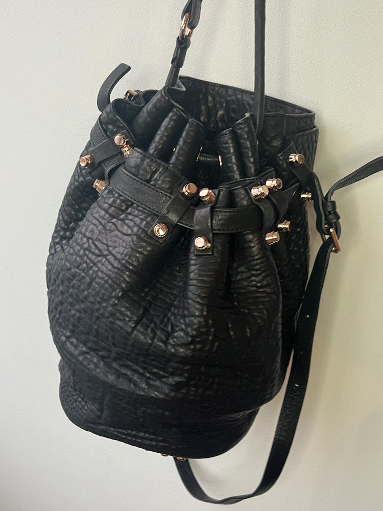 Alexander Wang Black Studded Bucket Bag