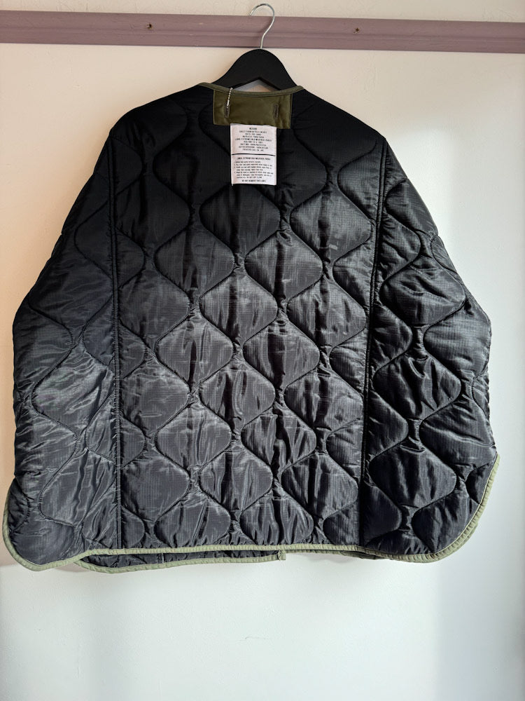 Frankie Shop Black with Khaki Trim Qulited Collarless Liner