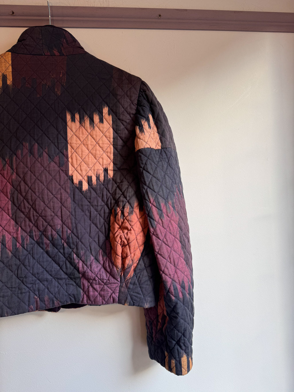 Isabel Marant Qulited Purple Ikat print Jacket.