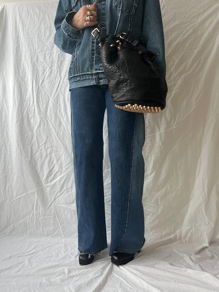 Alexander Wang Black Studded Bucket Bag