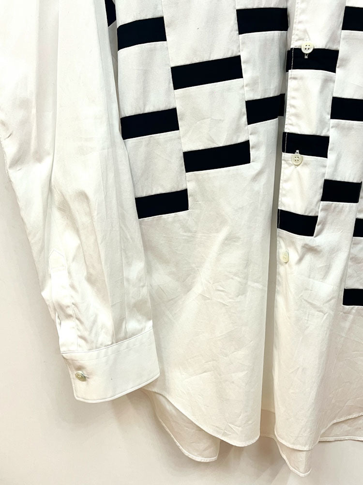 Comme Des Garcons black and white cotton shirt