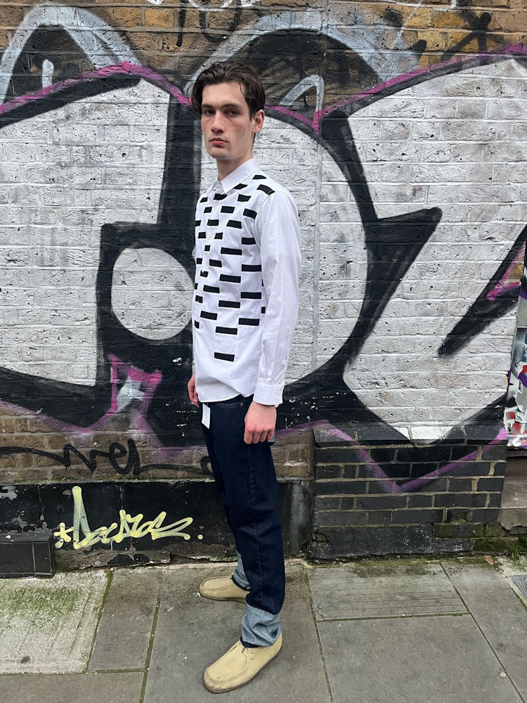 Comme Des Garcons black and white cotton shirt