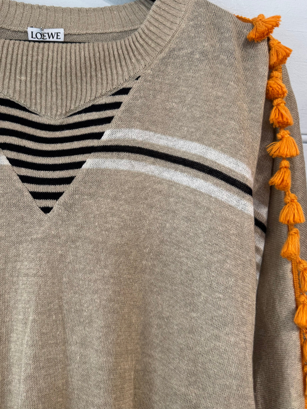 Loewe Orange Tassel Jumper