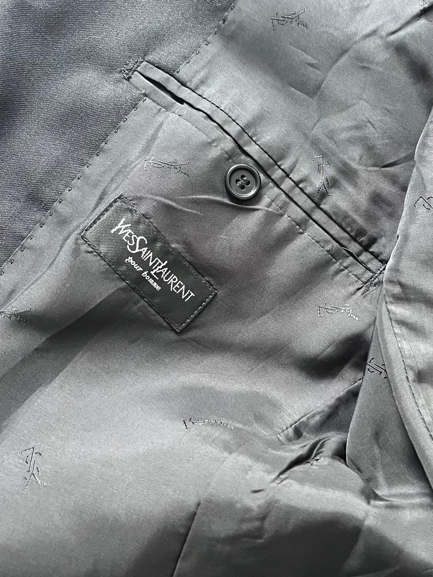 Brett YSL Upcycled SB 3 Button Black Jacket