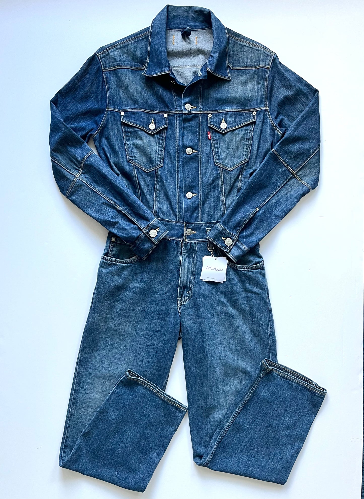 Eva Long Sleeve Denim Jumpsuit