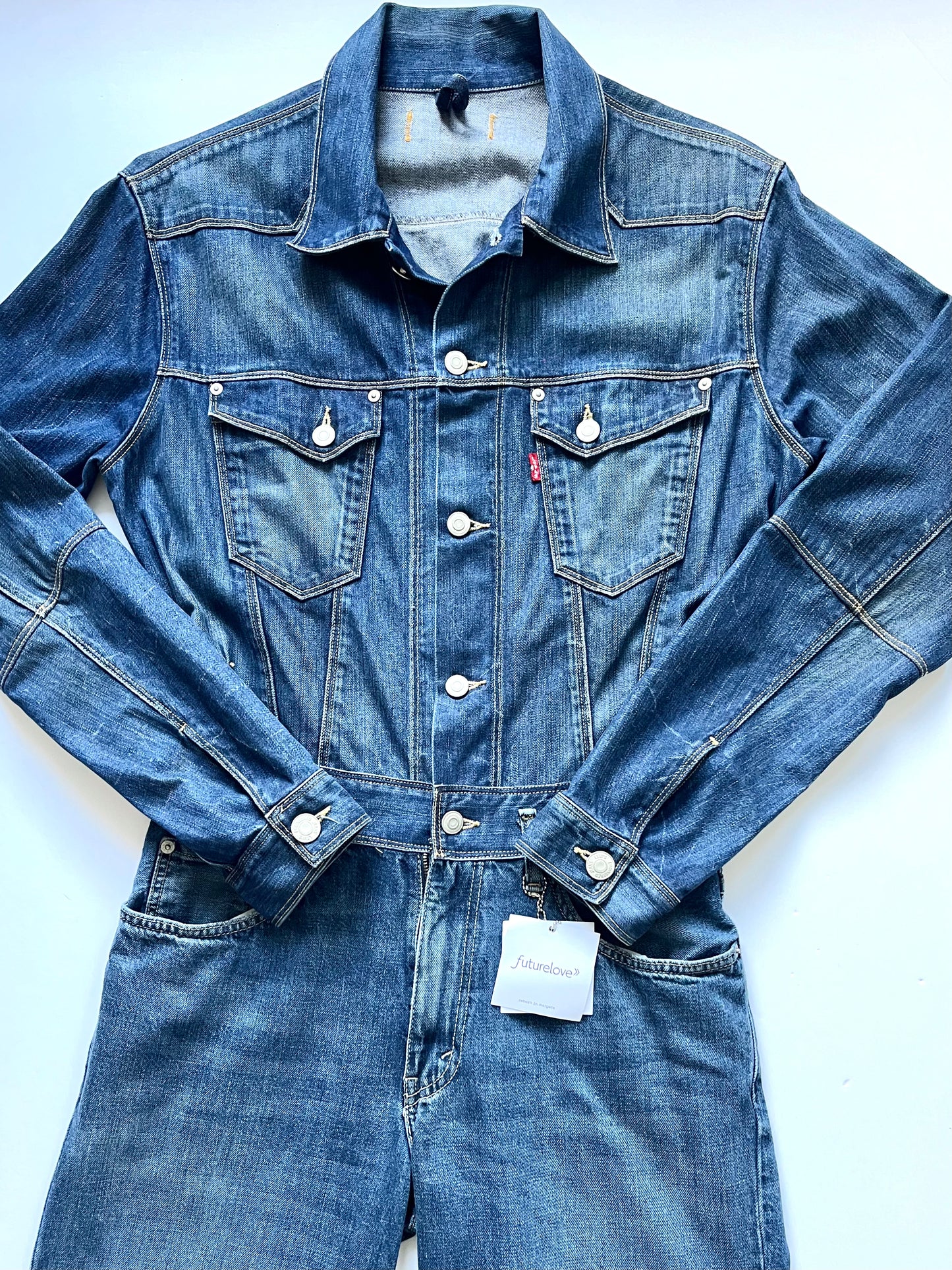 Eva Long Sleeve Denim Jumpsuit