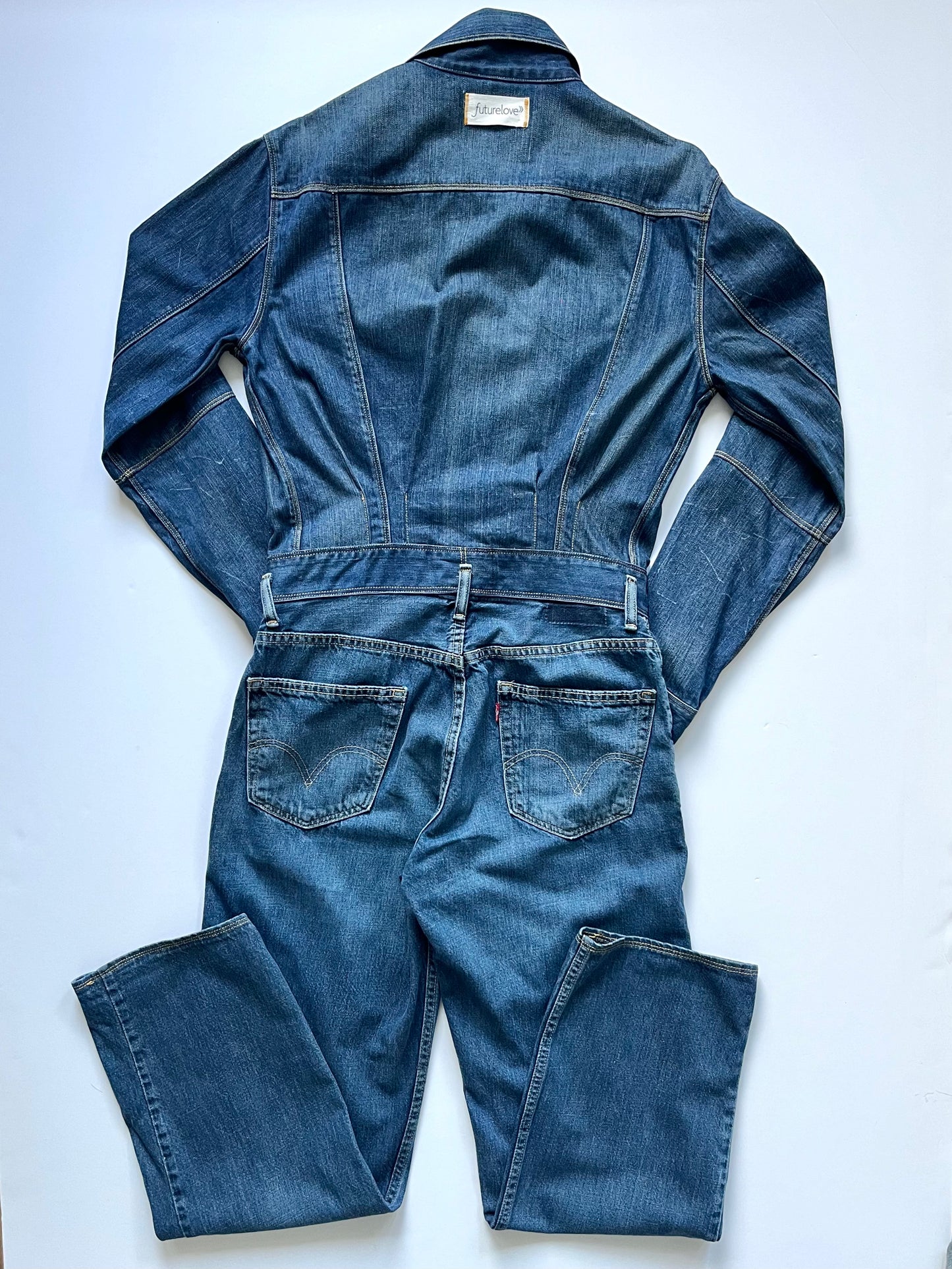 Eva Long Sleeve Denim Jumpsuit