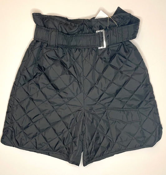 Ganni Black Quilted Shorts