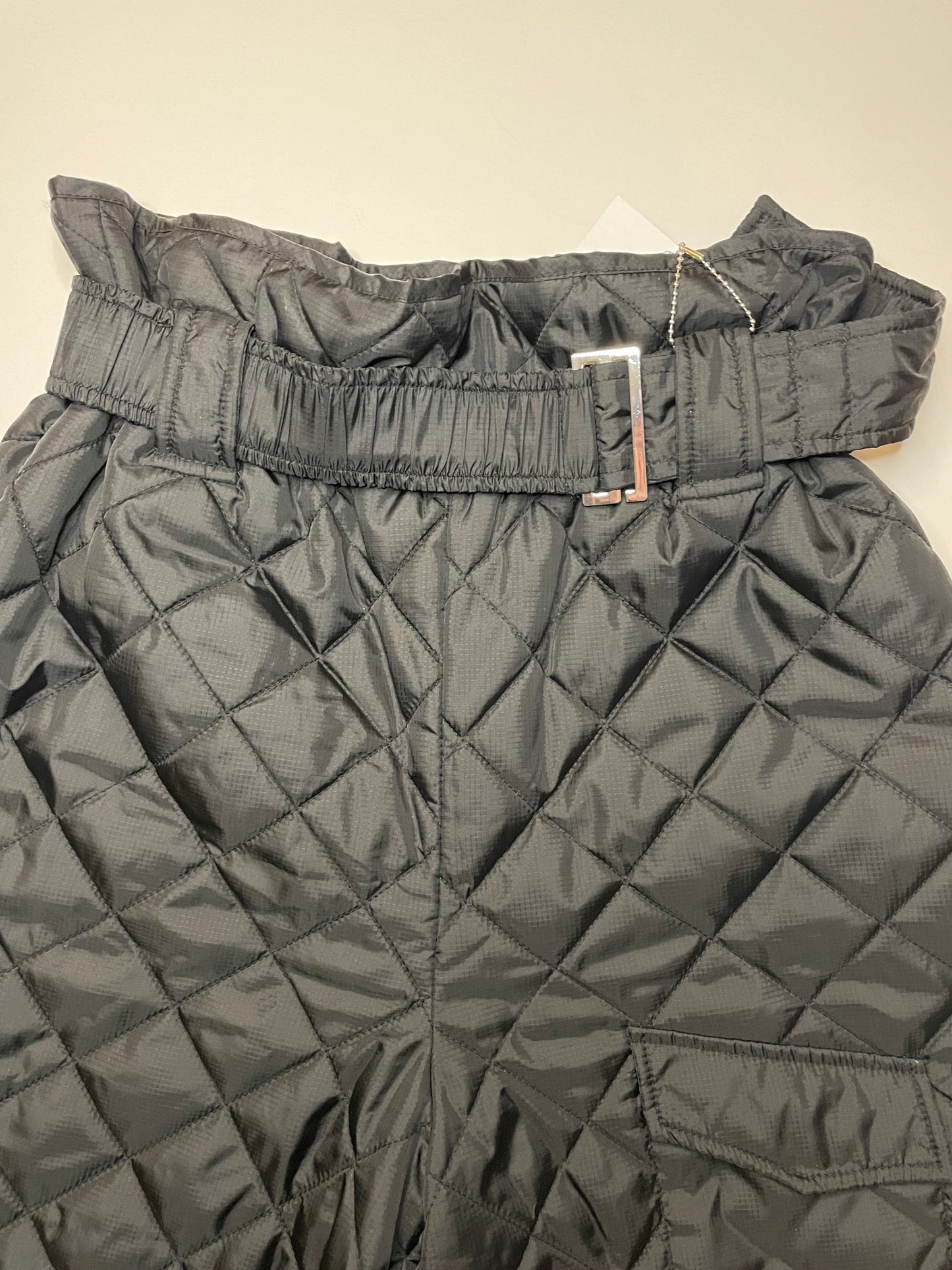 Ganni Black Quilted Shorts