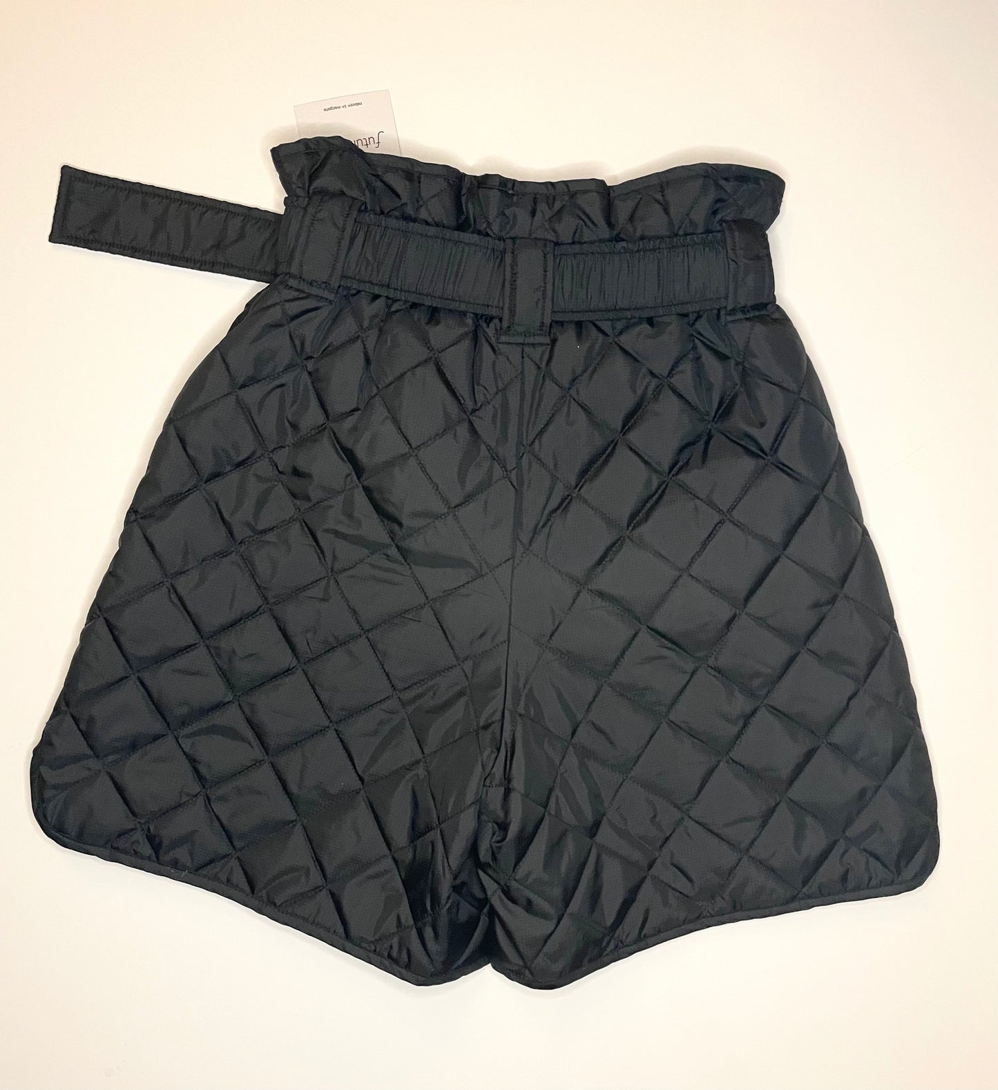 Ganni Black Quilted Shorts