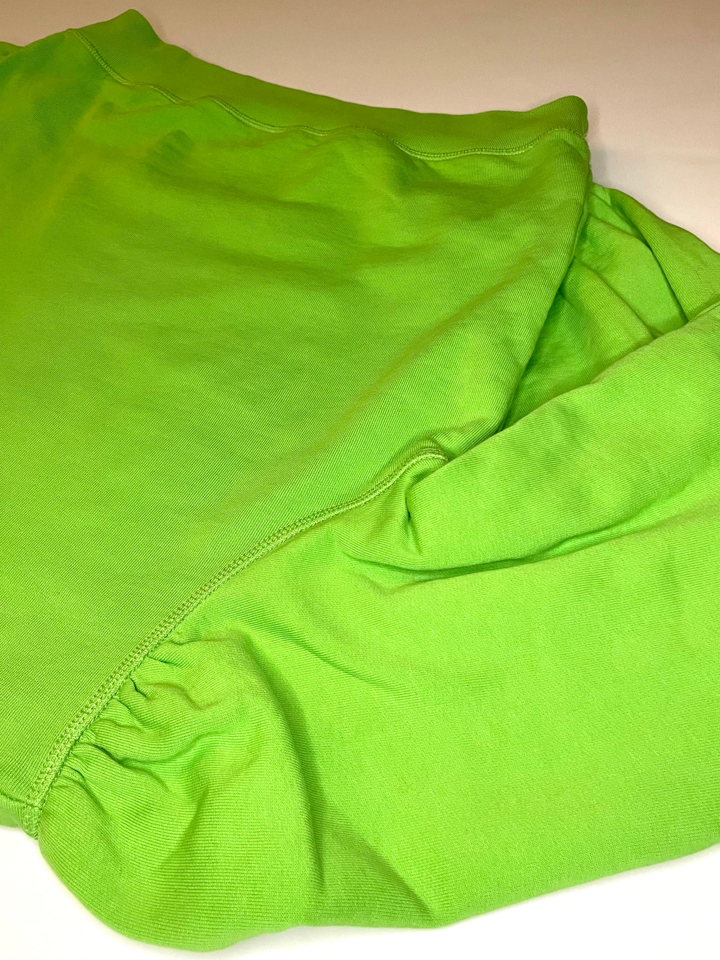 Ganni Acid Green Puff Shoulder Sweat