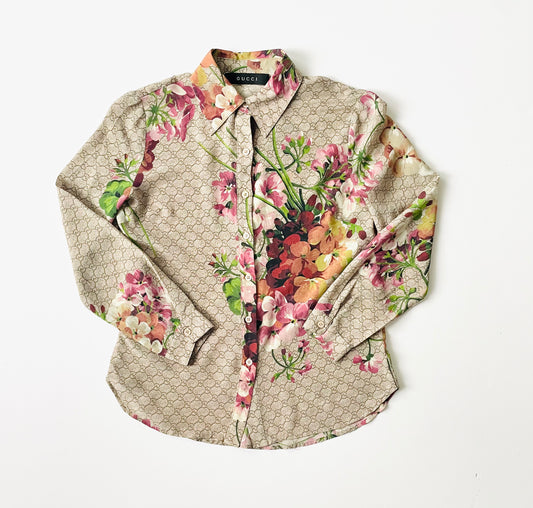 Gucci Silk Floral Printed Shirt
