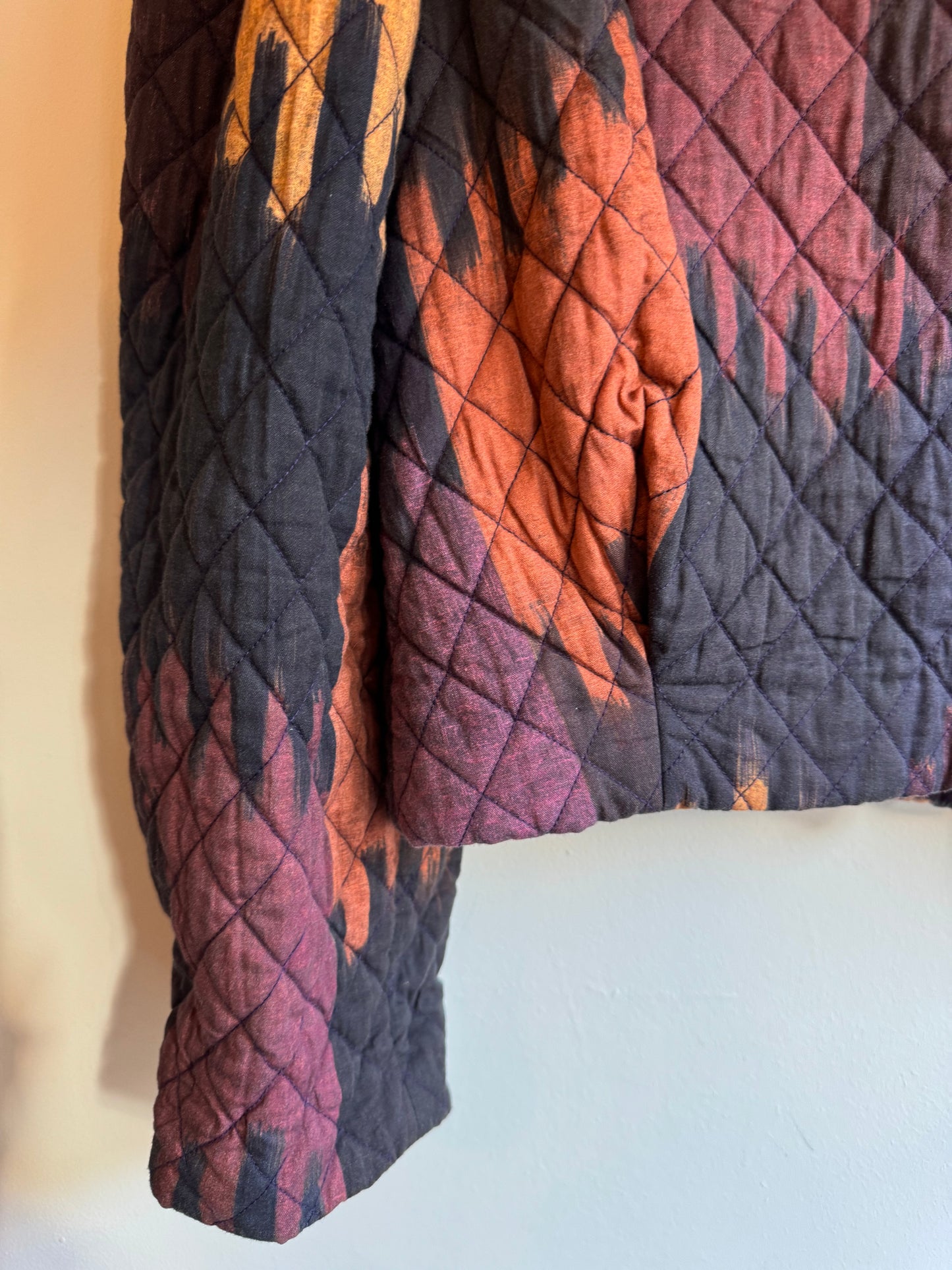 Isabel Marant Qulited Purple Ikat print Jacket.