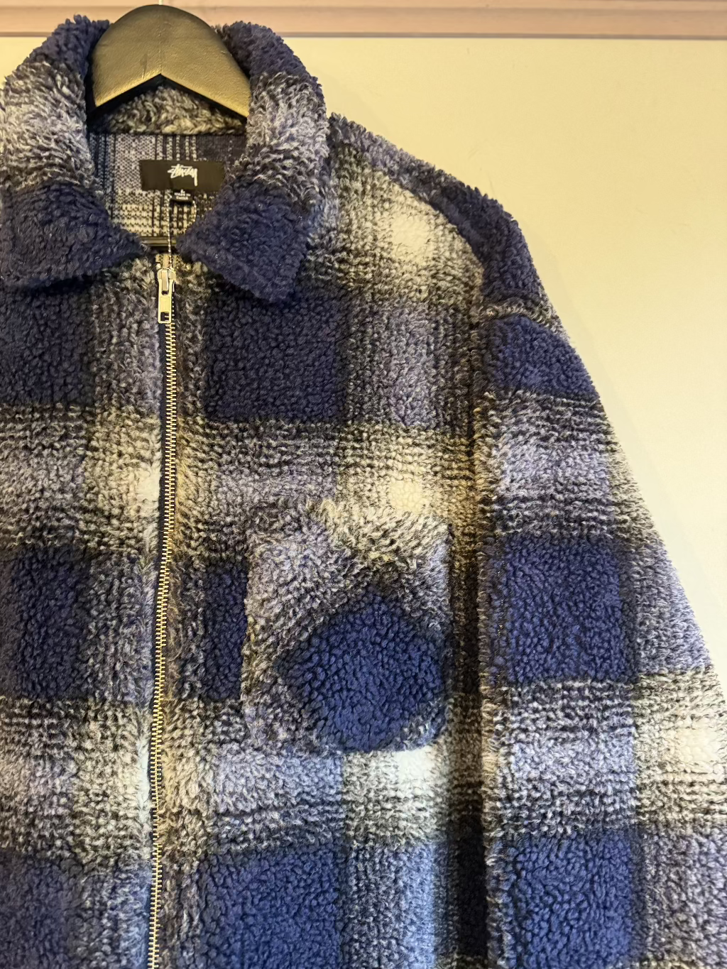 Stussy Blue Check Fleece Jacket