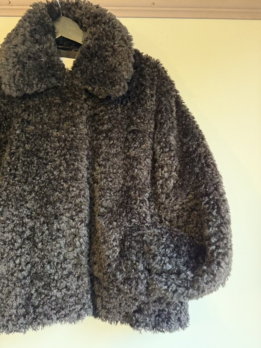 Stand Studio black Teddy fur jacket