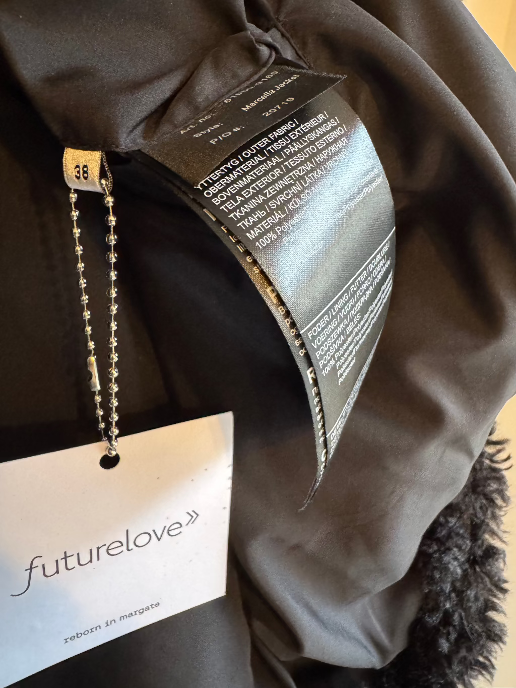 Stand Studio black Teddy fur jacket