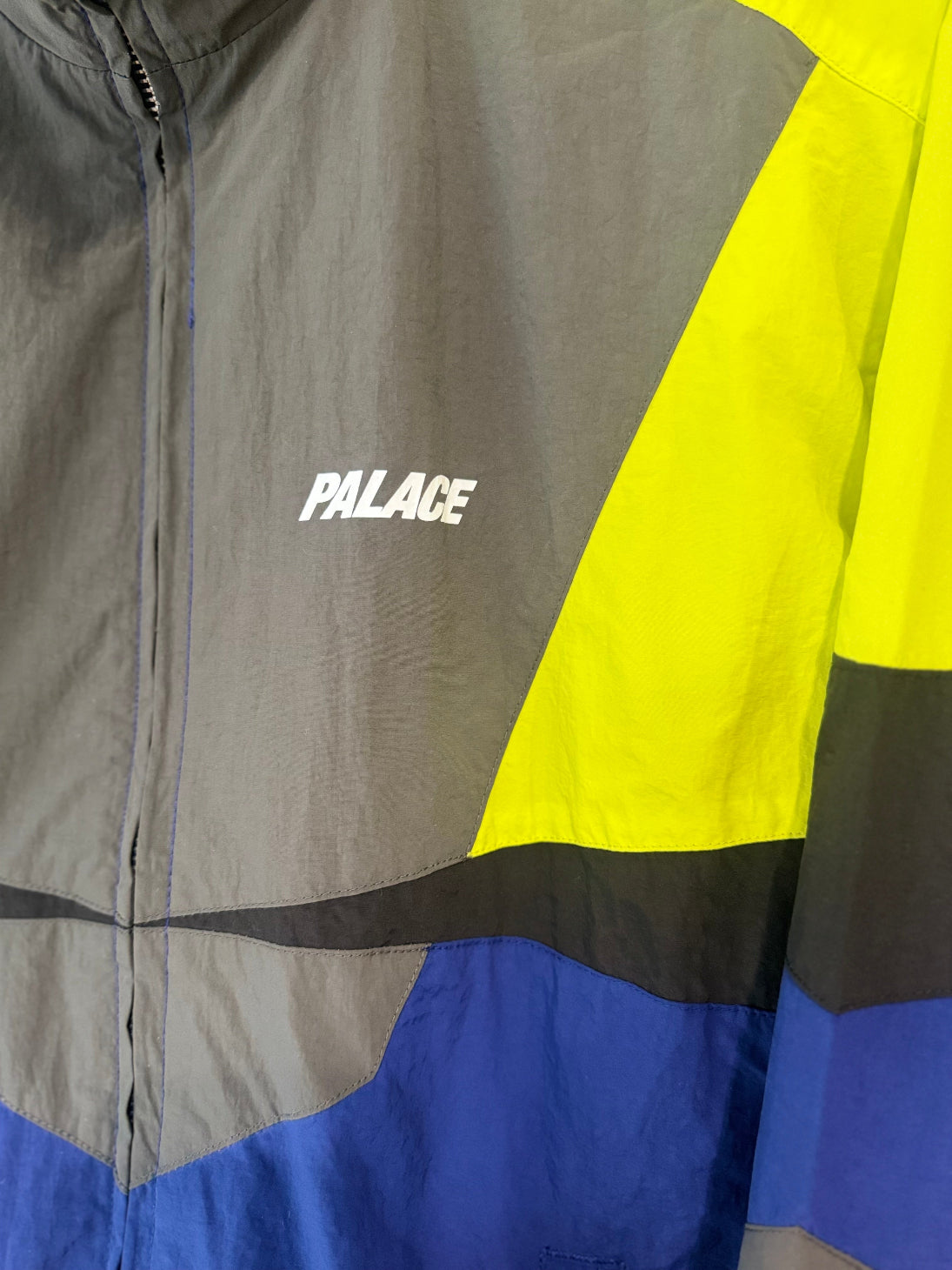 Palace Blue/ Acid/ Khaki Panelled Shell Jacket