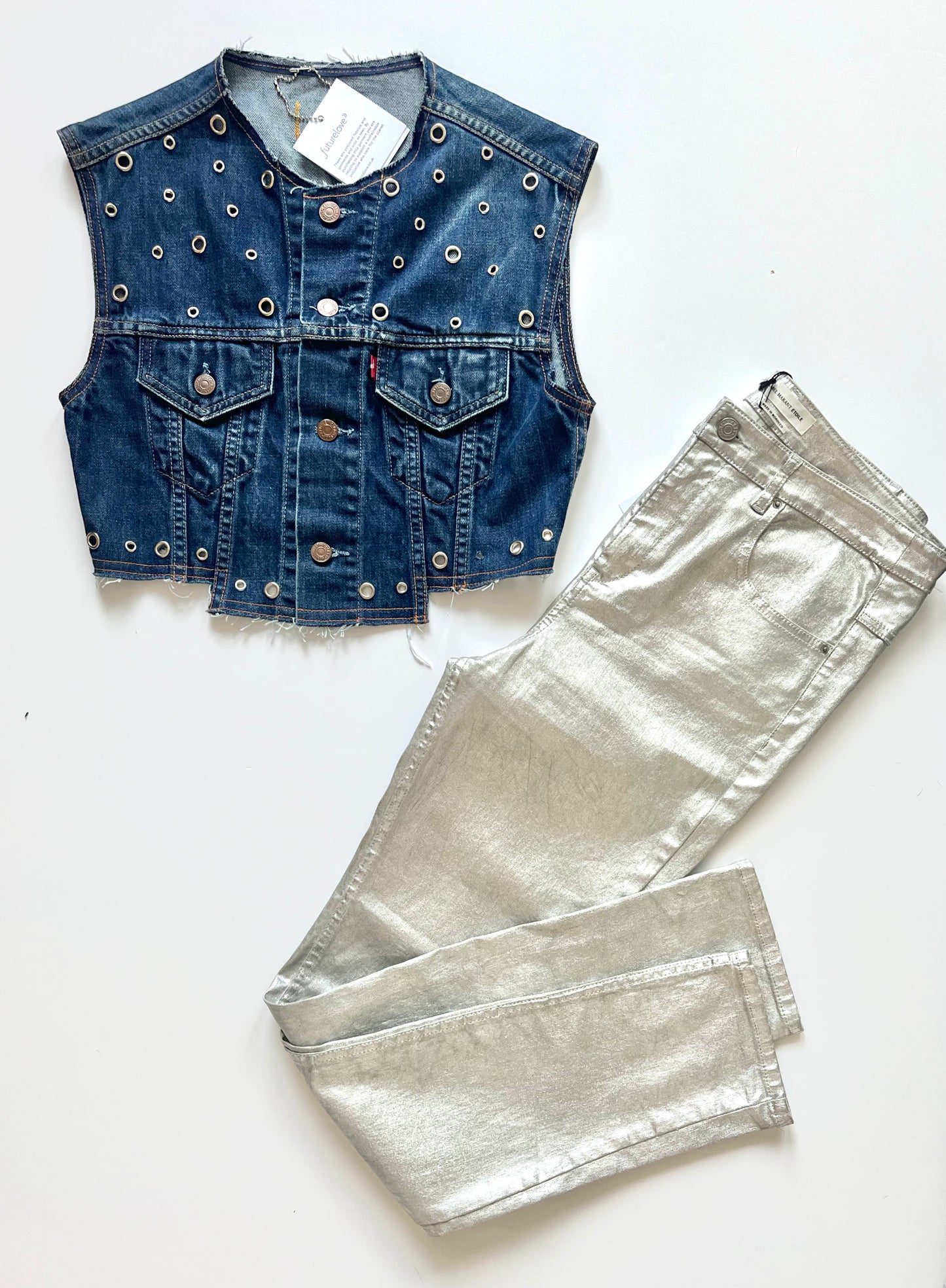 Isabel Marant Etoile Silver Coated Jean
