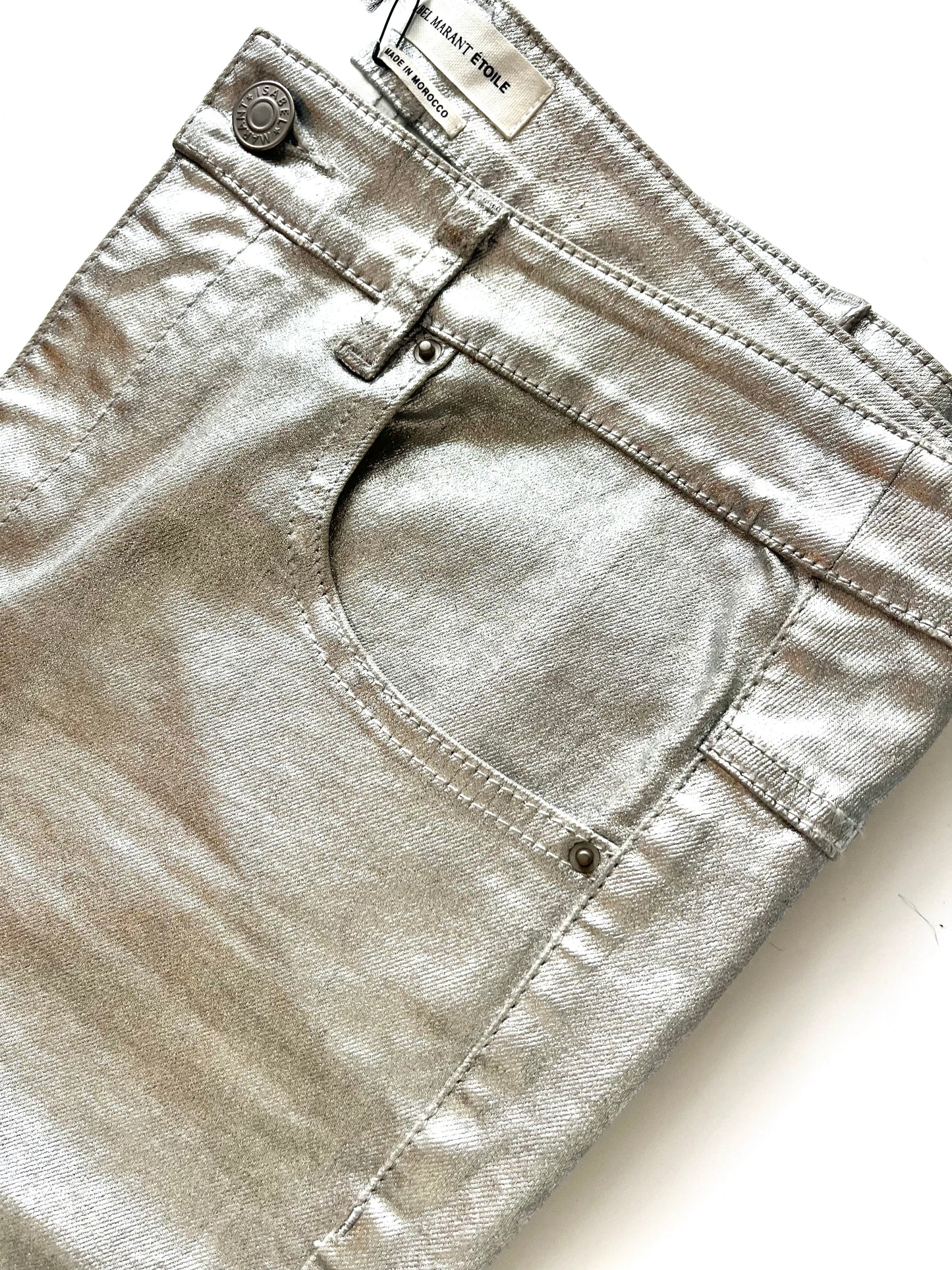 Isabel Marant Etoile Silver Coated Jean