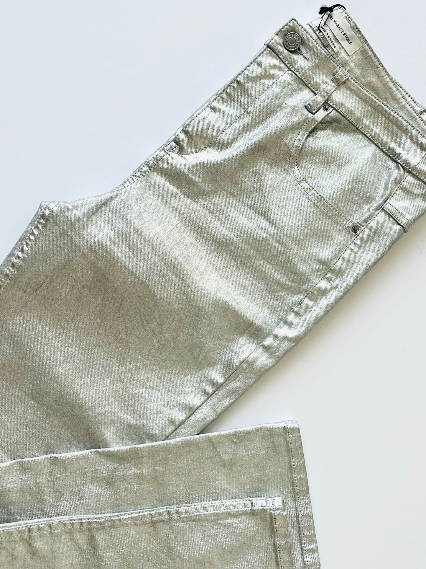 Isabel Marant Etoile Silver Coated Jean