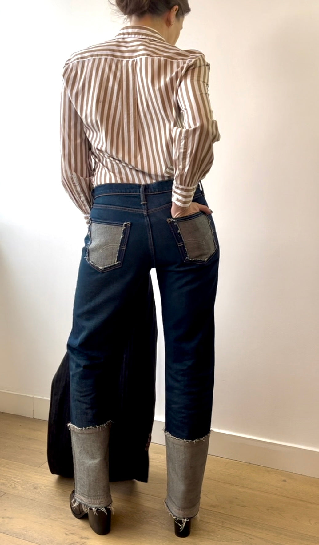 Andrew Reverse Raw Hem Jean