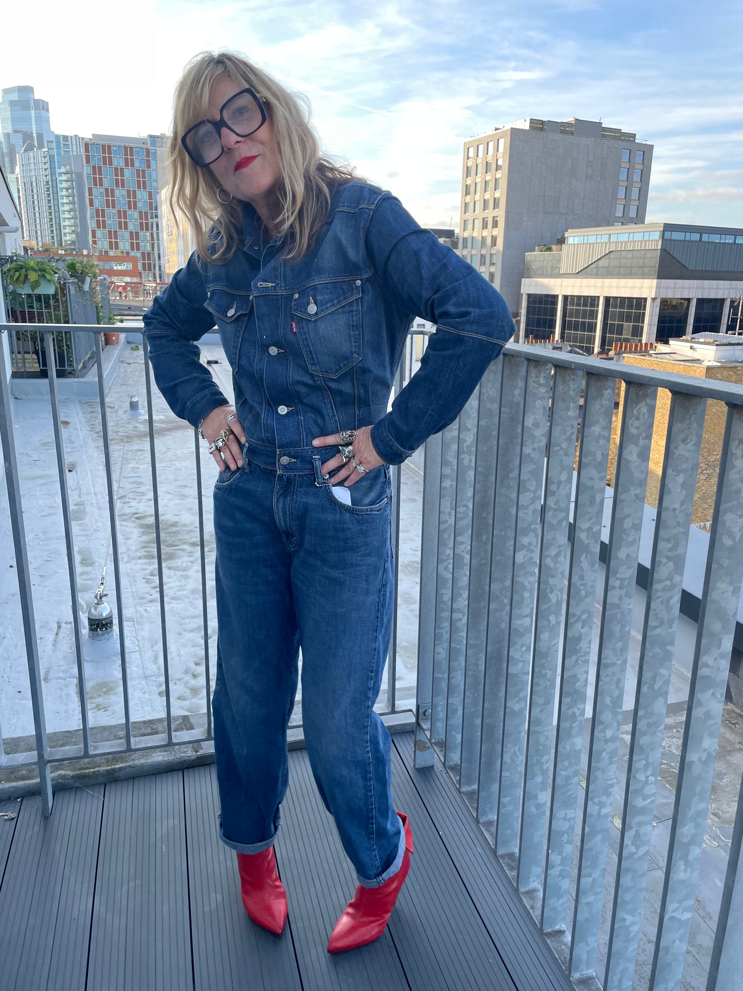 Eva Long Sleeve Denim Jumpsuit