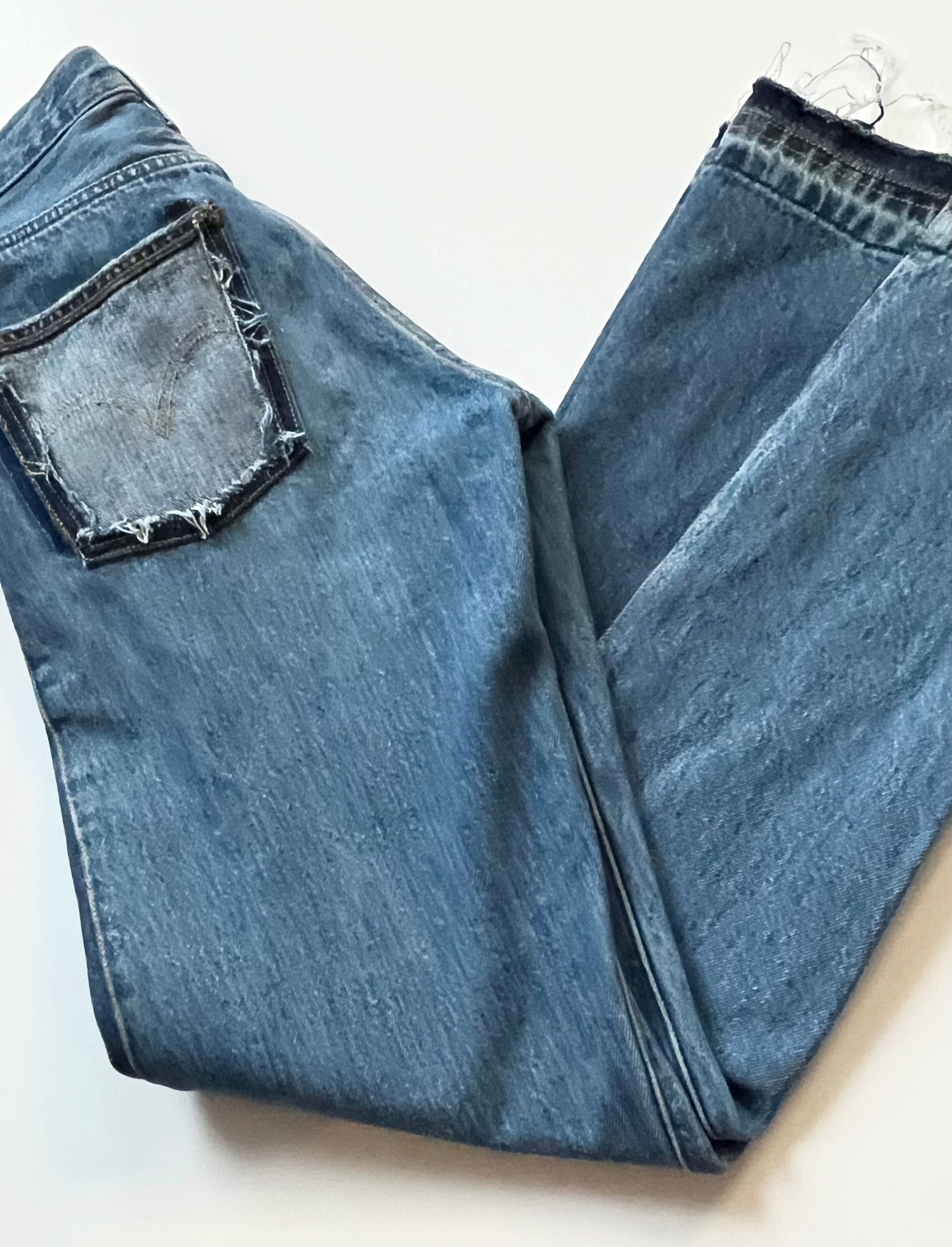 Anne Inset Wide Leg Blue Light Wash Jean
