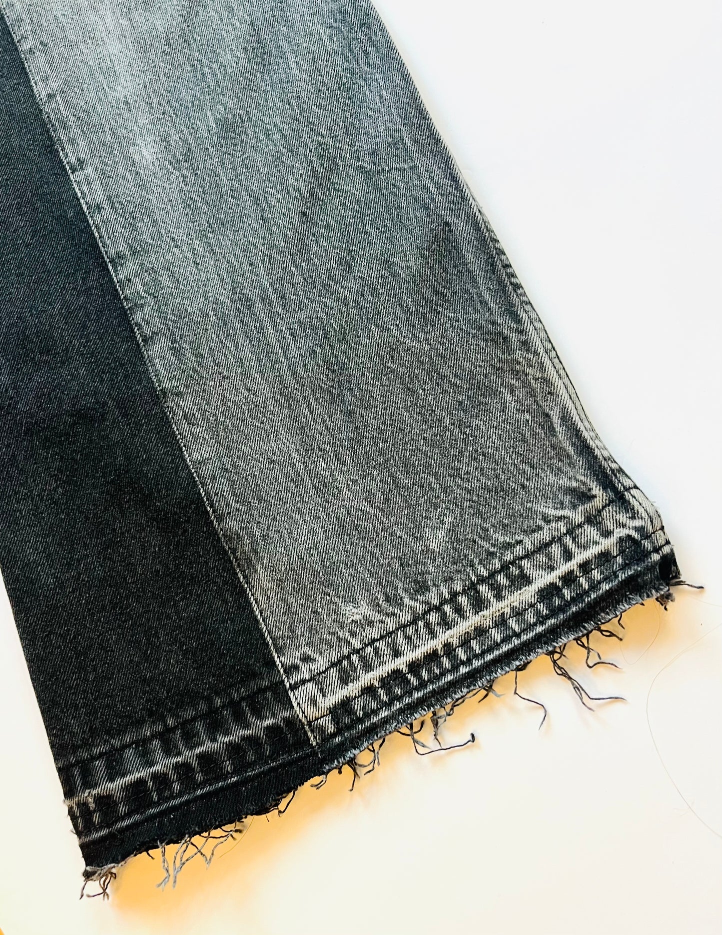 Anne inset wide leg grey/black.