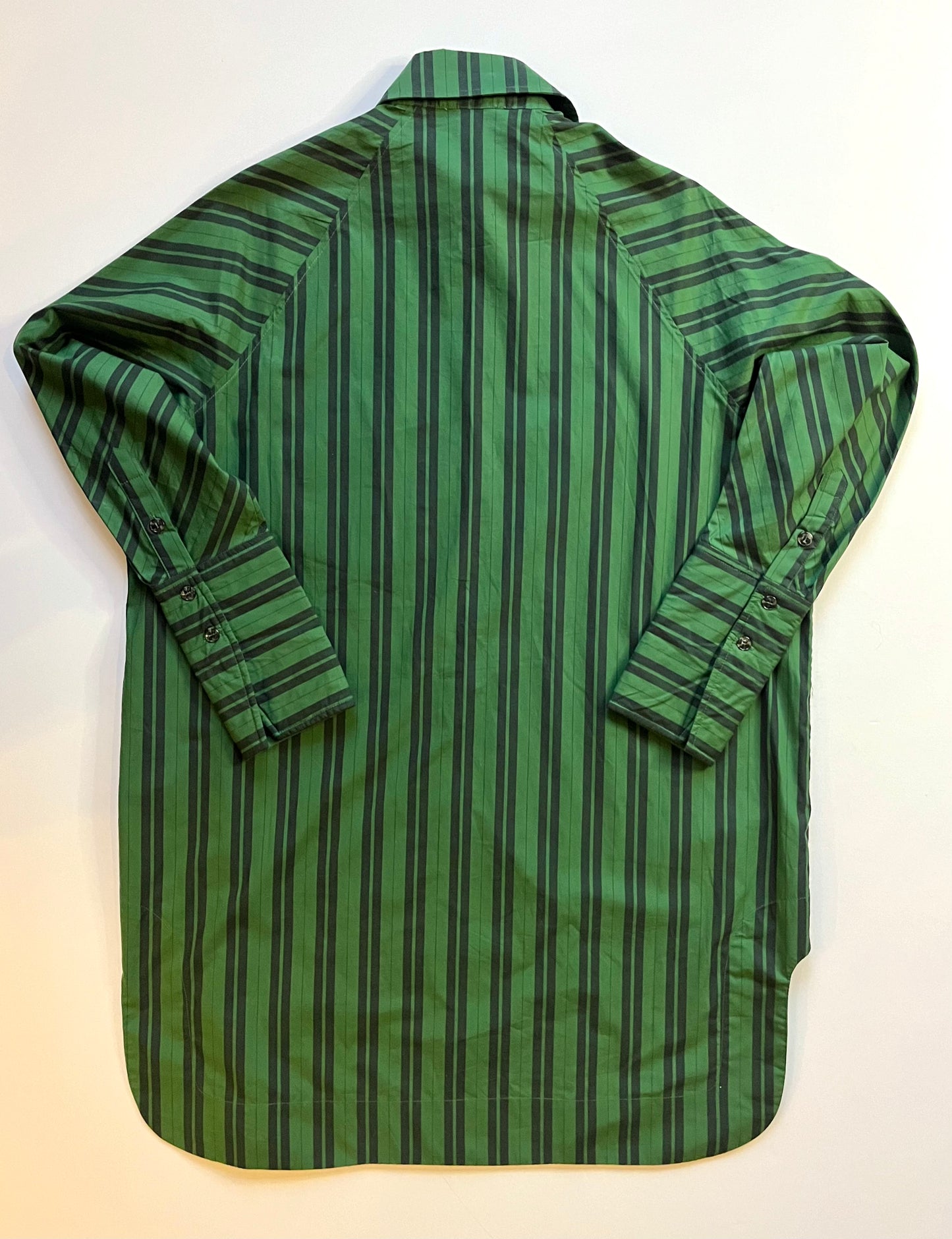 Ganni Green Stripe Shirt.