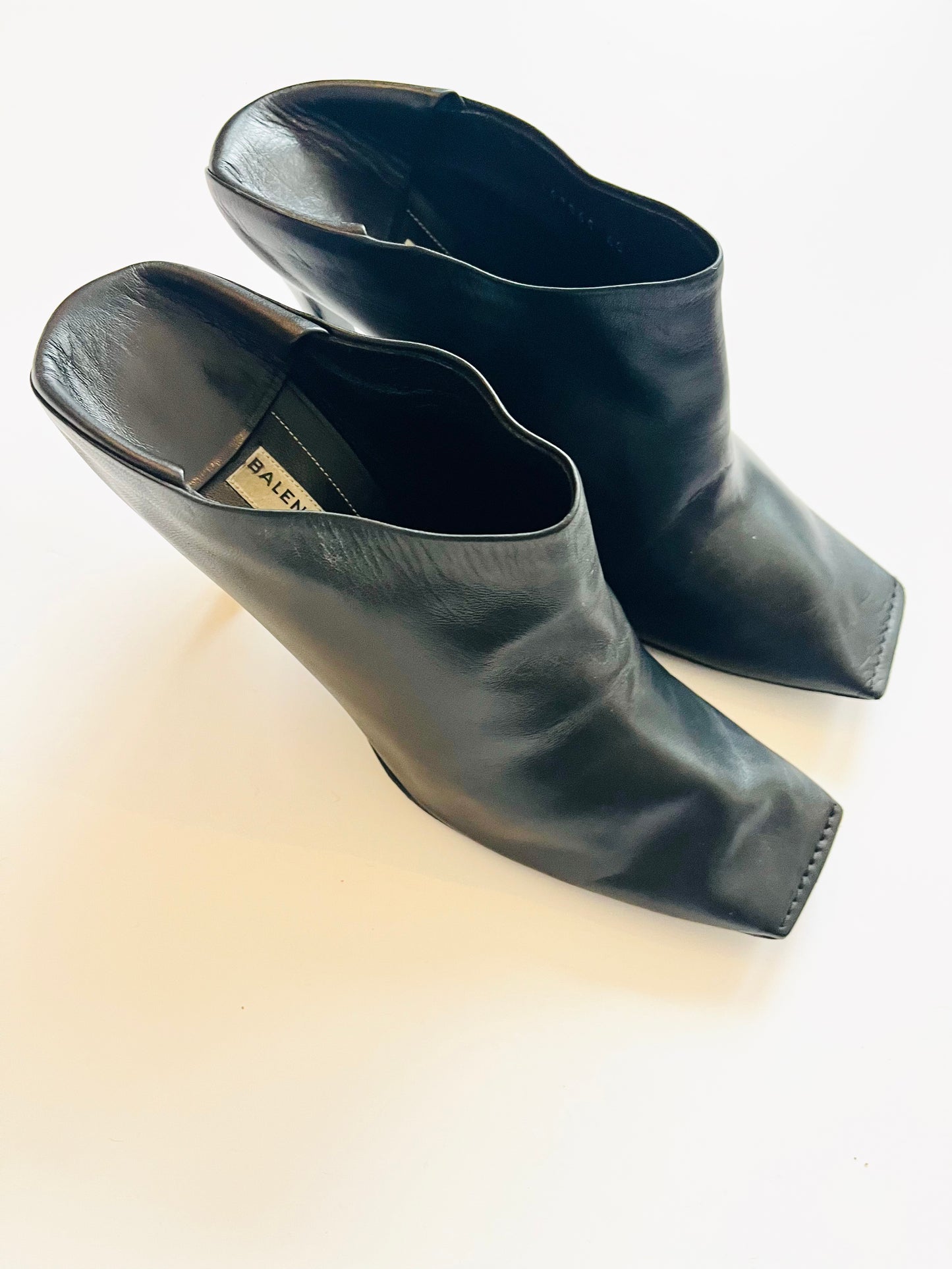 Balenciaga Square Toe Stiletto Mules