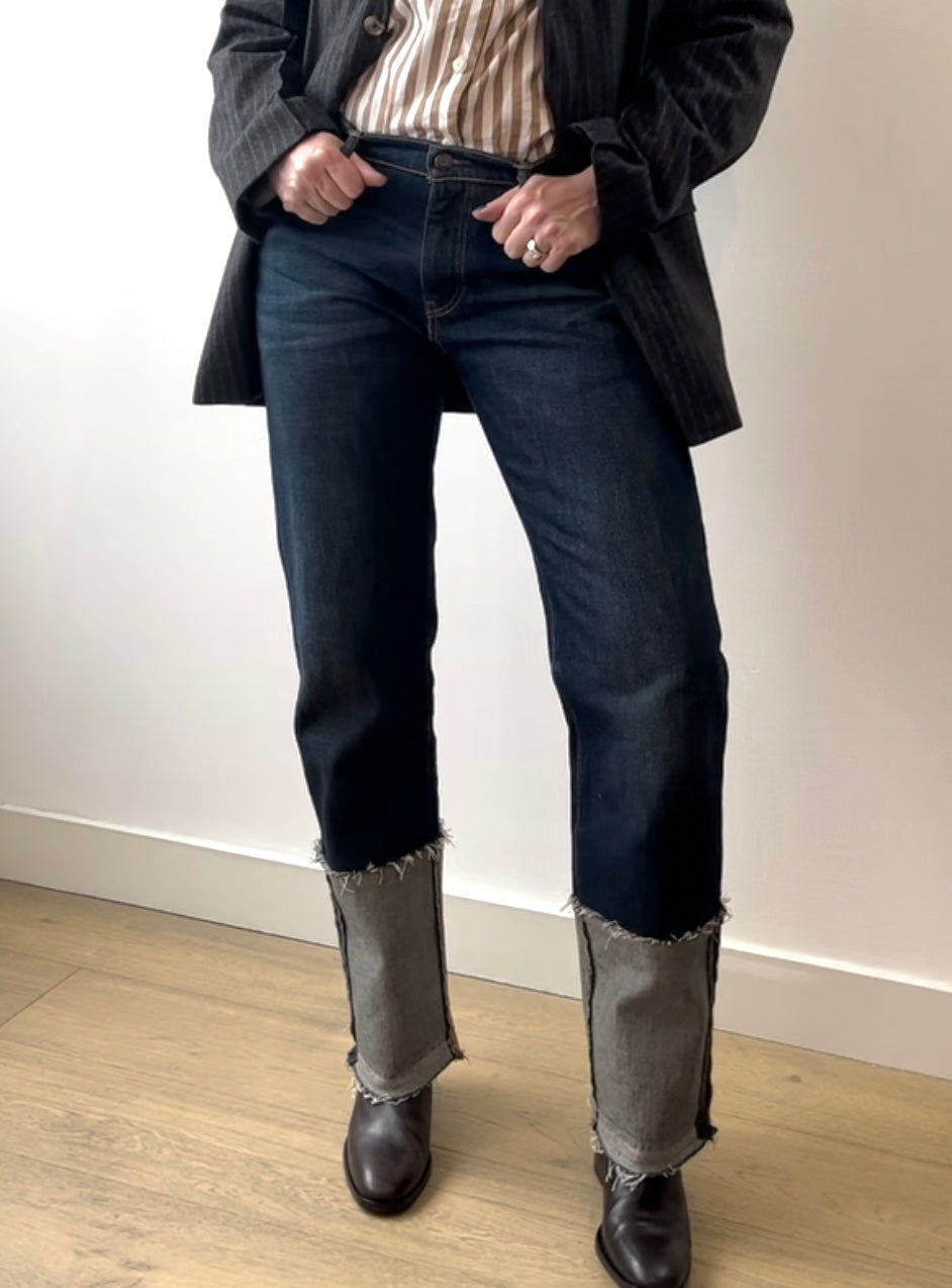 Andrew Reverse Raw Hem Jean