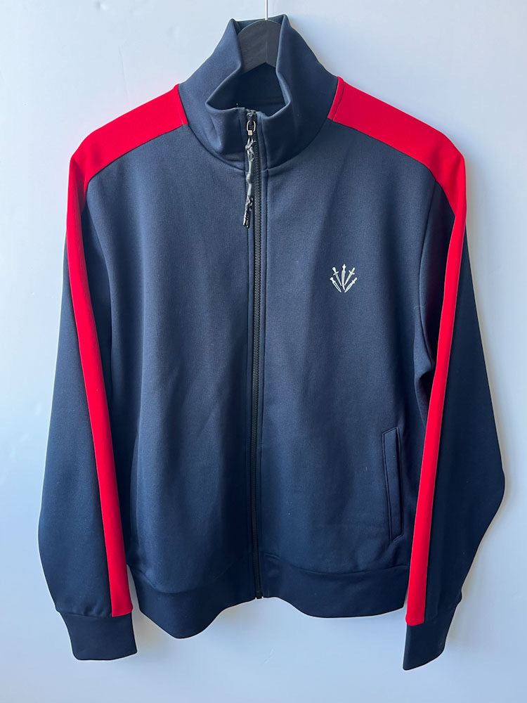 Rag & Bone Navy/Red Track Zip front Jacket