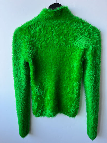 Stella McCartney green fluffy fitted jumper