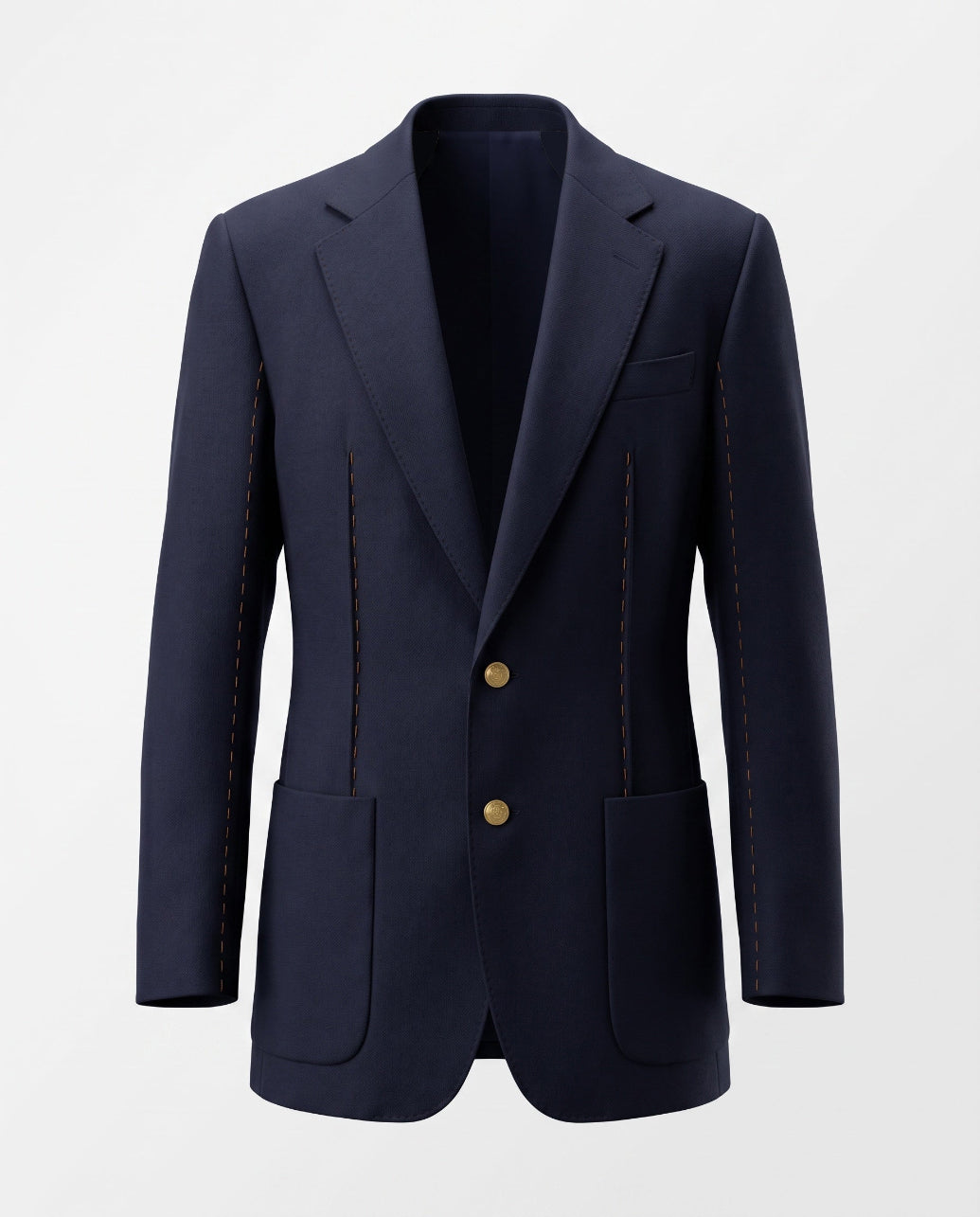 Blaze Burberry Navy Hand Stitched Upcycled Burberry Blazer