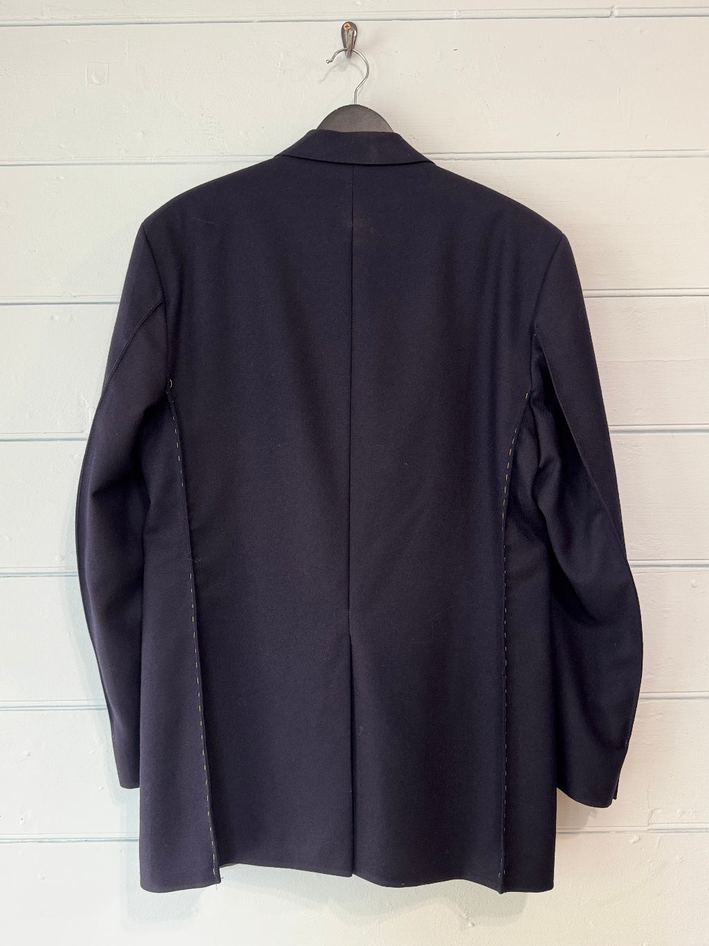 Blaze Burberry Navy Hand Stitched Upcycled Burberry Blazer