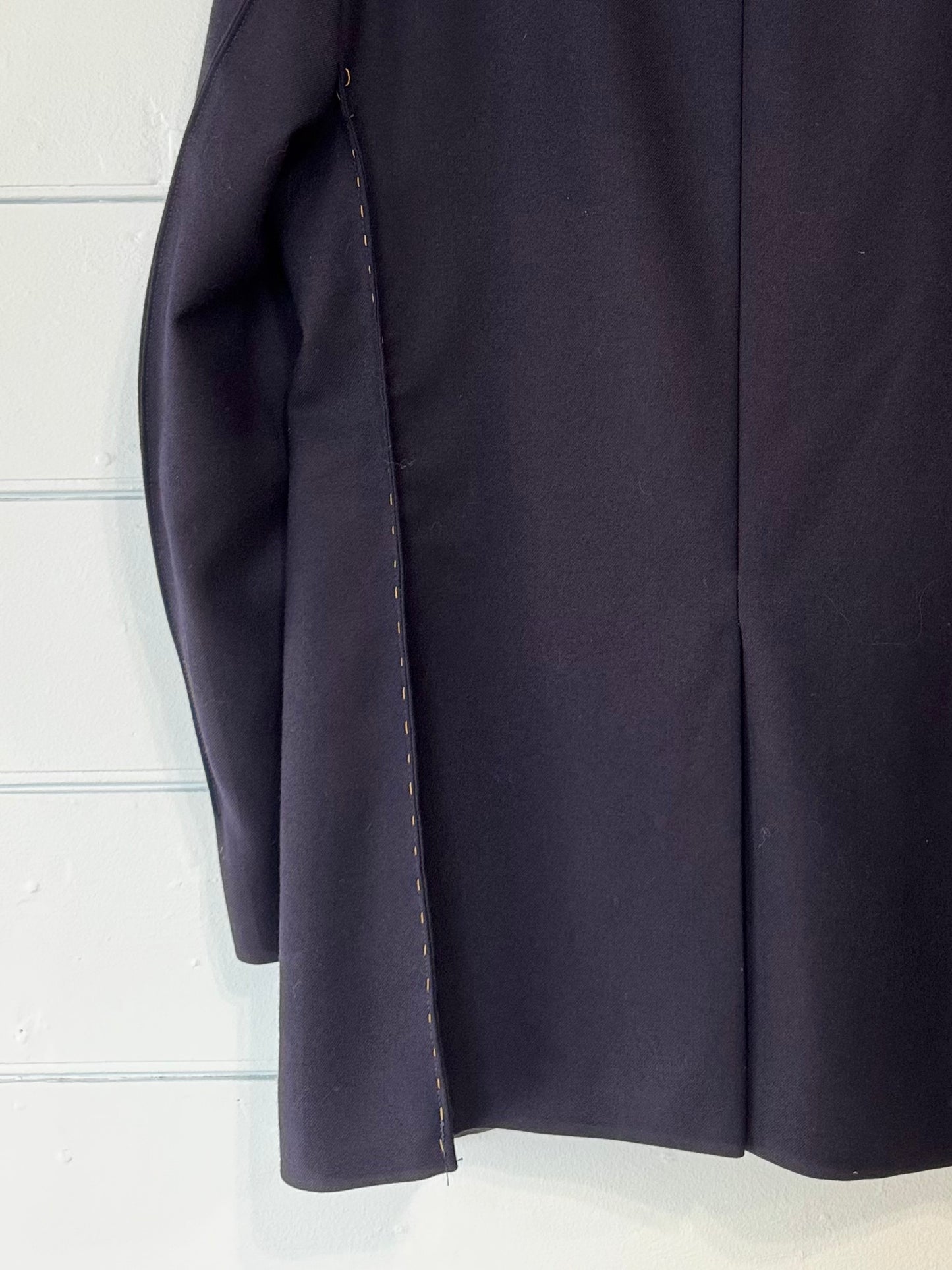 Blaze Burberry Navy Hand Stitched Upcycled Burberry Blazer