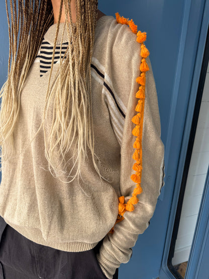 Loewe Orange Tassel Jumper