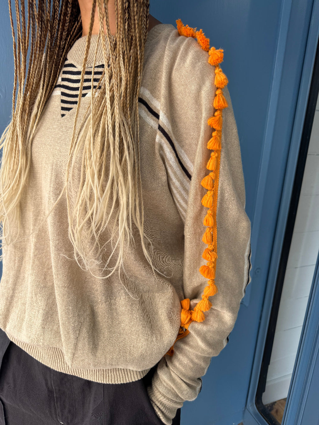 Loewe Orange Tassel Jumper
