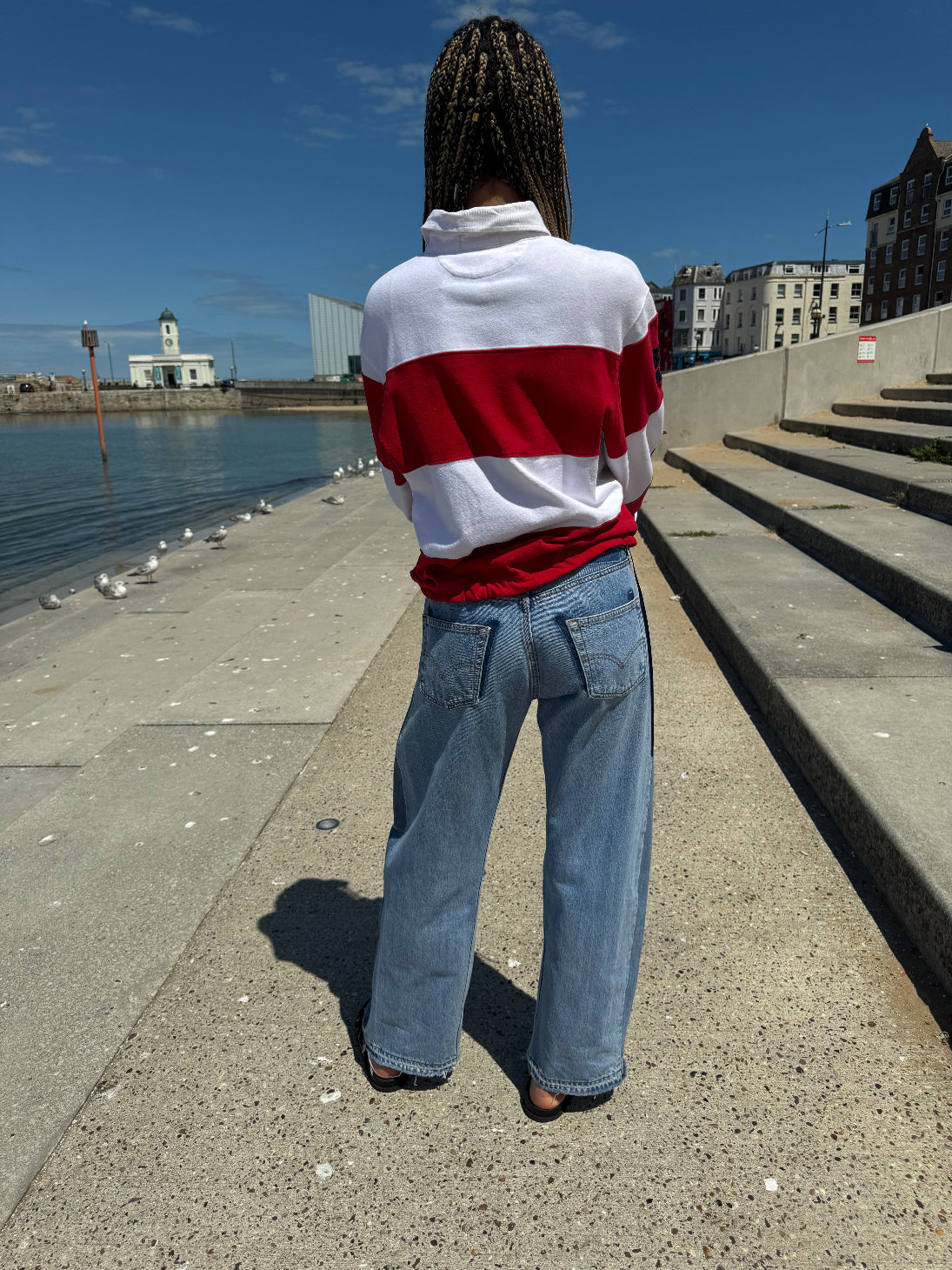 Earl Upcycled Ralph Lauren Red/White Rugby Shirt