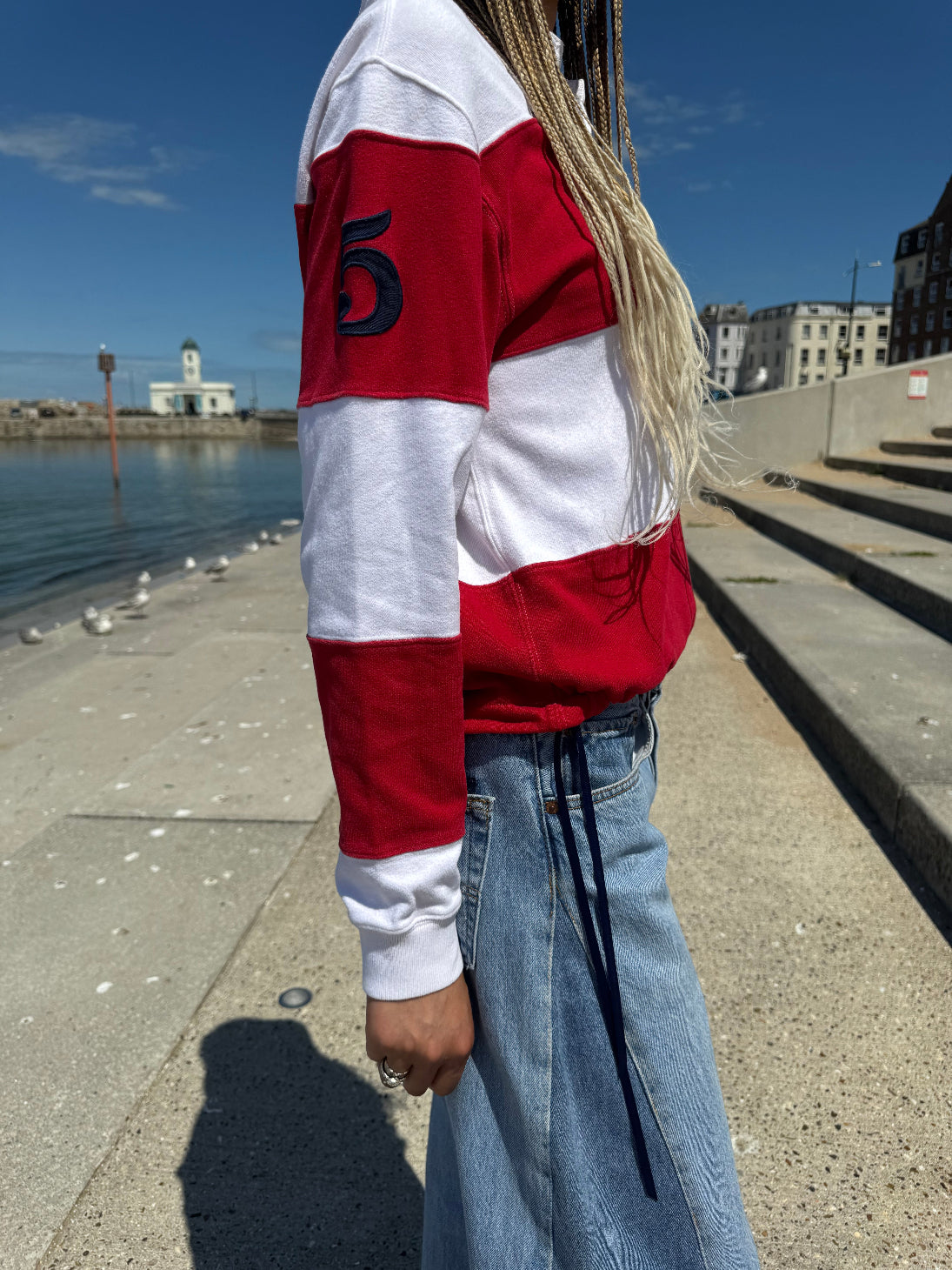 Earl Upcycled Ralph Lauren Red/White Rugby Shirt